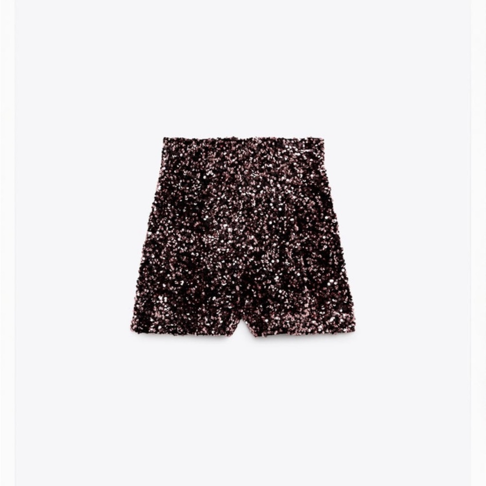Zara sequin dart shorts